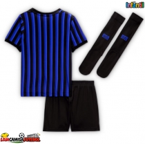 Camisa de Futebol Inter Milan Equipamento Principal Infantil 2025-26 Manga Curta (+ Calças curtas)